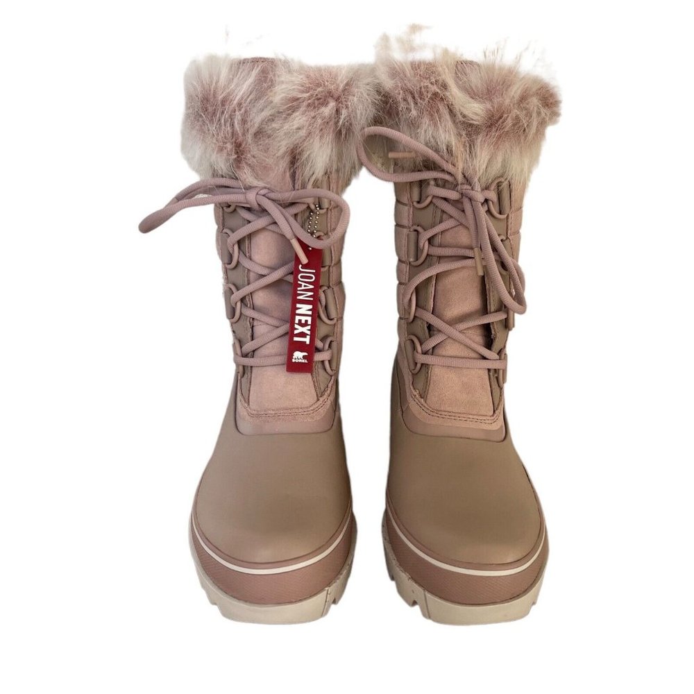 Sorel Boots Joan Of Arctic Next Faux Fur Waterproof Mauve Pink - Picture 5 of 12